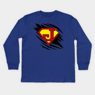 Super J Claw Mark Kids Long Sleeve T-Shirt